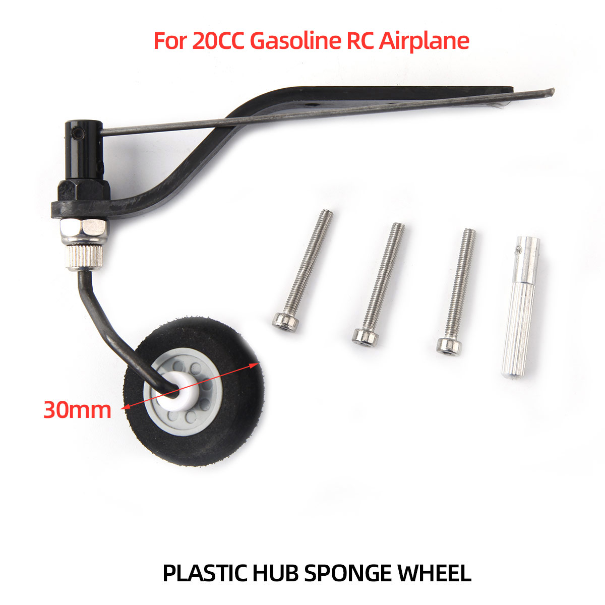 Juego de ruedas de tren de aterrizaje trasero de fibra de carbono, modelo de motor de gasolina, avión RC, 30E/50E/20CC/30CC/50CC/100CC, 1 ud.: Azul marino