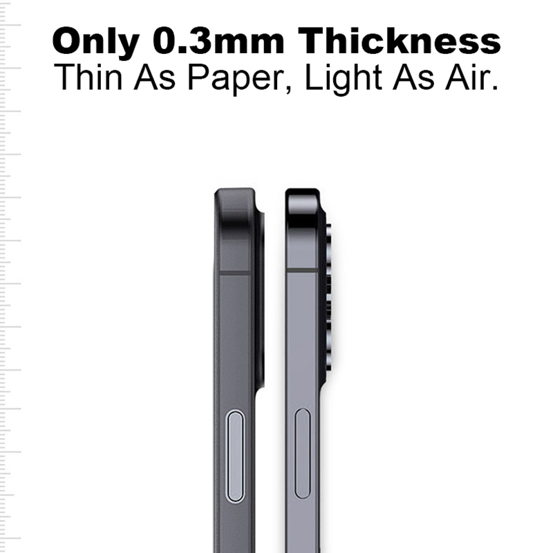 Coque de téléphone ultra fine pour Apple iPhone, coque arrière complète pour iPhone 13 Pro Max 256, iPhone 11 12 13 mini 14 Pro X Poly XS Max Cases, 0.3mm