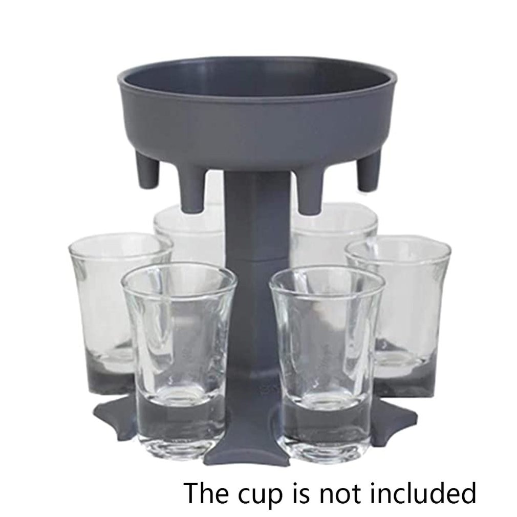 6 Shot Glass Wine Dispenser Wine Whisky Beer Carrier Party Beverage Holder Dispenser Rack Plastice Wine Stand Bar Supplies