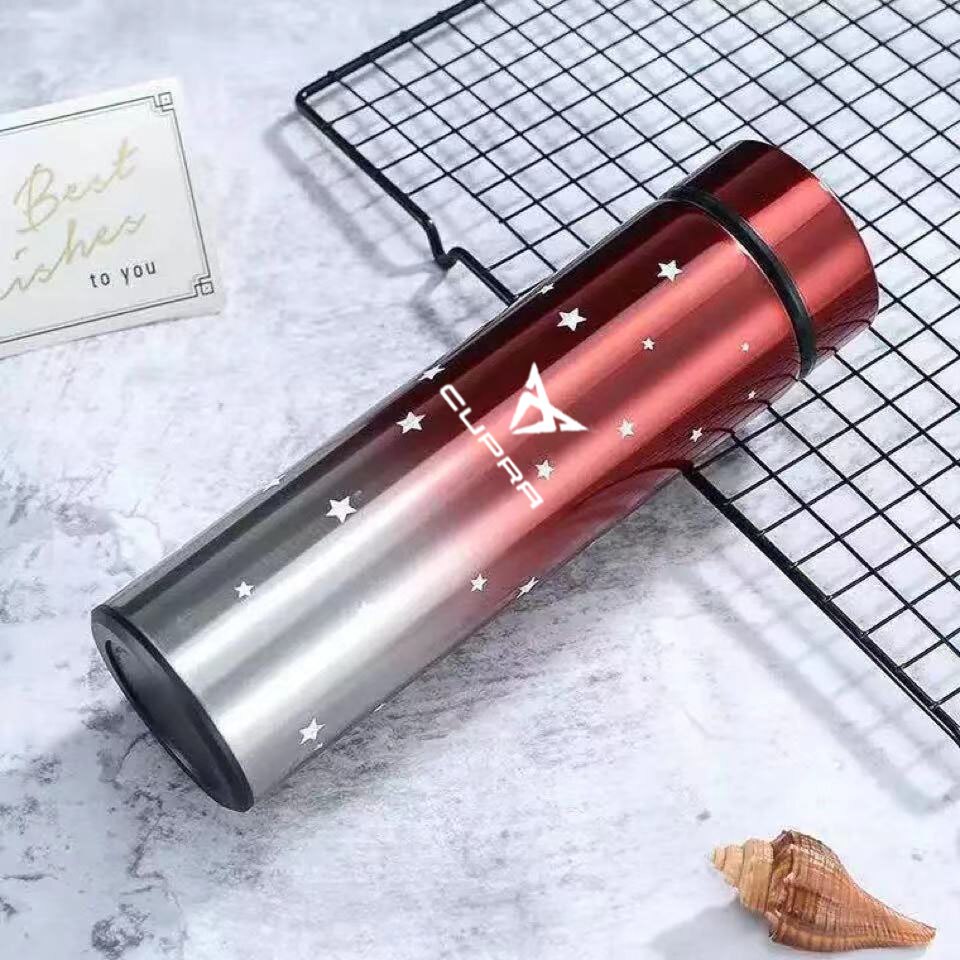 500Ml Intelligente Thermos Temperatuur Display Roestvrijstalen Vacuüm Water Cup Voor Bolero Salsa Tango Cupra-Alleen Cupra R cupra: Red