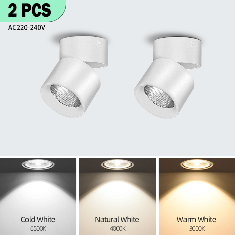 LED Faltbare Scheinwerfer Decke Lampe Downlight 110V 220V Scheinwerfer Unten Wohnkultur Lampe Wohnzimmer Schlafzimmer Beleuchtung leuchte: Grün / 4w / Körper farbe