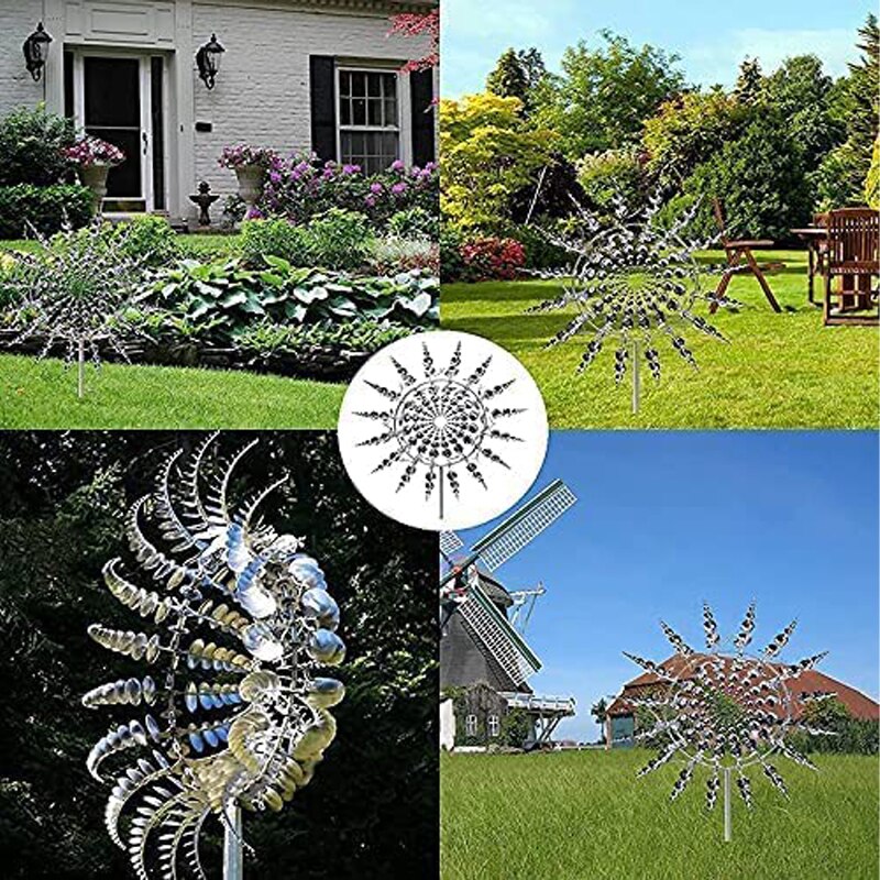 Moinho de vento figura cogumelos moedor jardim decoração ao ar livre fluger no telhado pinhel metal vento spinner colecionadores pátio