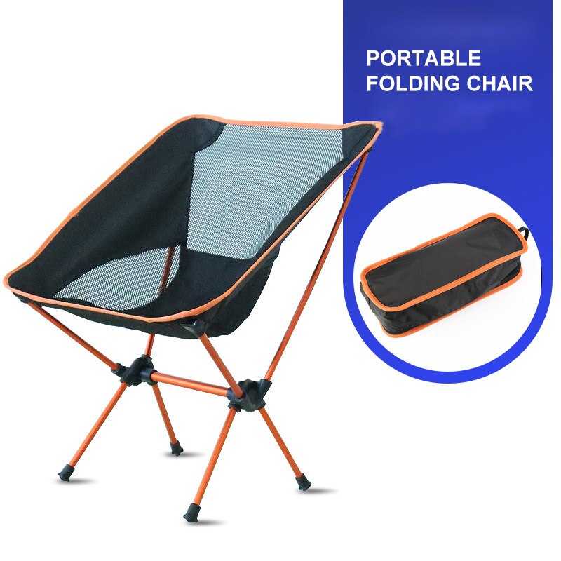 Ultra-Light Outdoor Folding Chair High Load Aviation Aluminum Alloy Chair Camping Portable Beach Hiking Picnic Fishing Chair