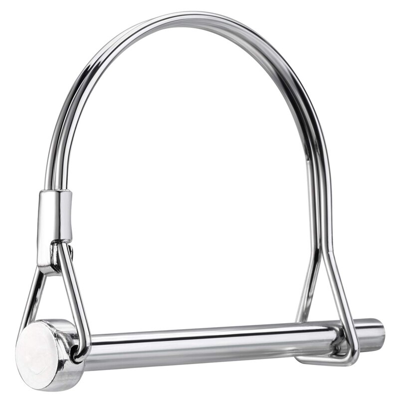 -10 Pieces Shaft Locking Pin Safety Coupler Pin 1/4 Inch Diameter in 2 Shapes of Square and Arch (Silver)