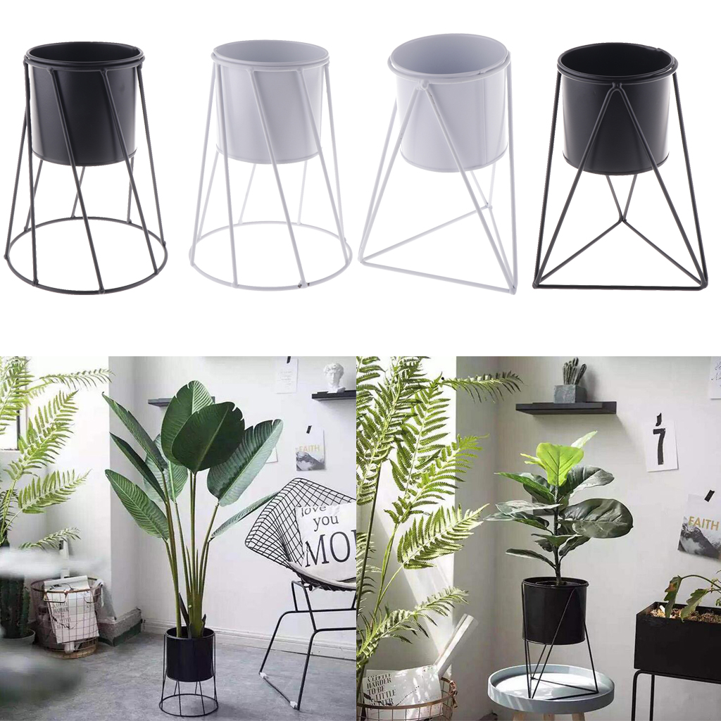 Jernplante vase stativ planter planter have balkon indretning metal blomsterpotte blomstervase hylde rack