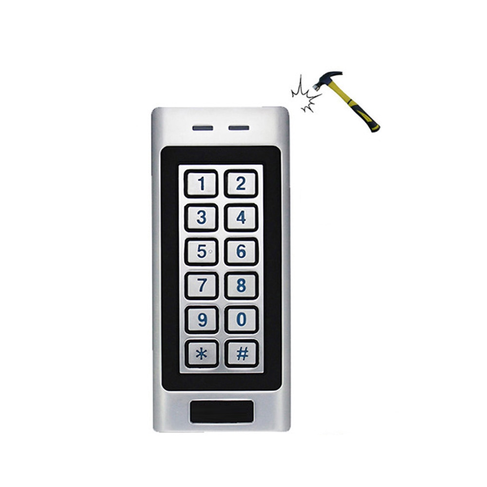Dual relay Access Control gate opener door lock Keypad RFID Reader controller125KHz Metal Indoor Outdoor