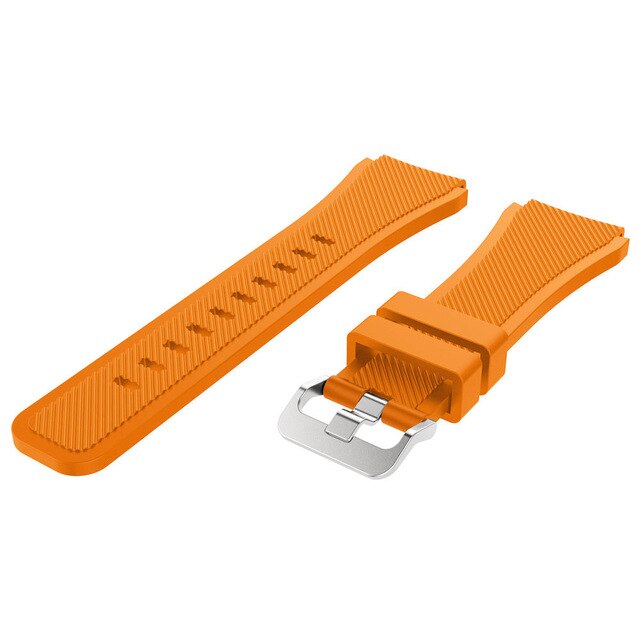 Til galaxy ur 46mm rem til samsung gear  s3 frontier classic 22mm urbånd gummi silikone armbånd huawei ur gt rem: Orange