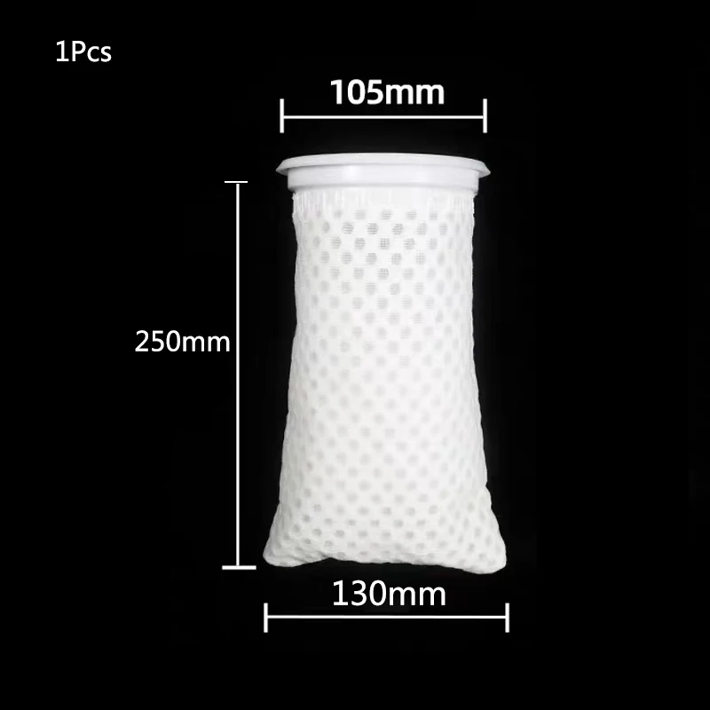 Anti Overflow Aquarium Filter Bag with Frame Washable Reusable Mesh Foam Carpet Sock Bag for Fish Marine Filtration System