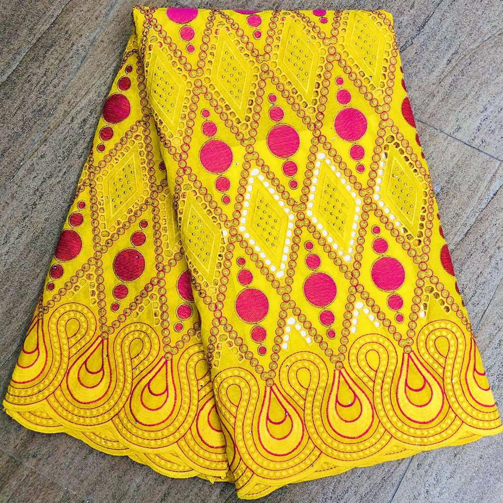 5 yard Swiss lace fabric latest heavy beaded embroidery African cotton fabrics Swiss voile lace popular Dubai style: 7