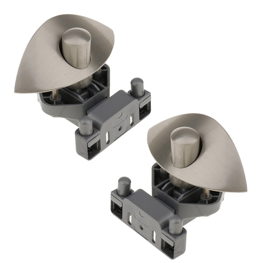 2PCS HALF MOON PUSH BUTTON CATCH LOCK CUPBOARD DOOR KNOB CAMPERVAN CARAVAN MOTORHOME