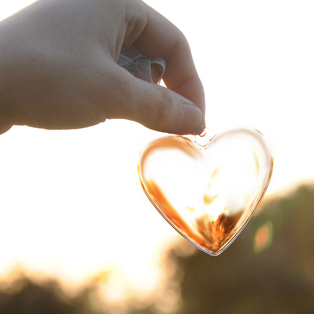 Clear Fillable Heart Baubles Plastic Wedding Favours Christmas Decoration Love