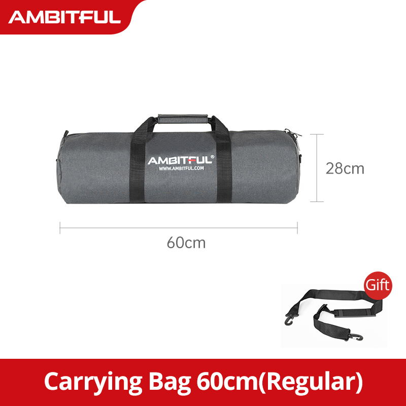 AMBITFUL Draagtas TB PRO 50/60/70//80/90/100/110/120/130/140 cm Gewatteerde Camera Monopod Statief Case Draagbare Schouderbanden: GRIJS