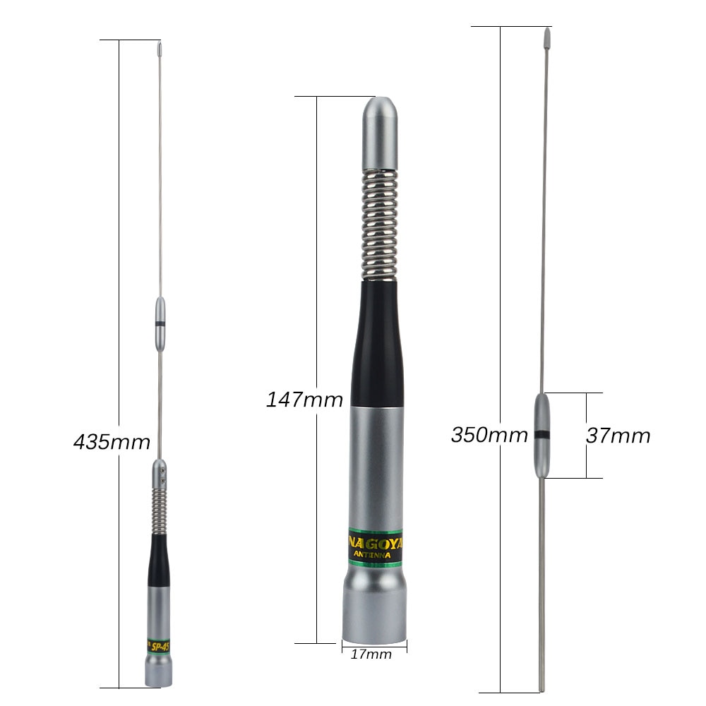 Original NAGOYA SP-45 Auto Handy, Mobiltelefon Zwei Weg Radio Antenne VHF UHF Dual Band 144/430 MHz 2.15/5 dB Hohe verstärkung UHF Stecker PL-259