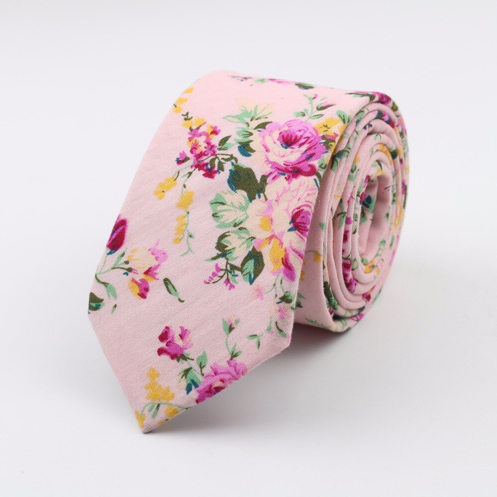 Bomull rose herre fargerike slips slips slips smal krysantemum slim mager cravate smale tykke slips 6cm