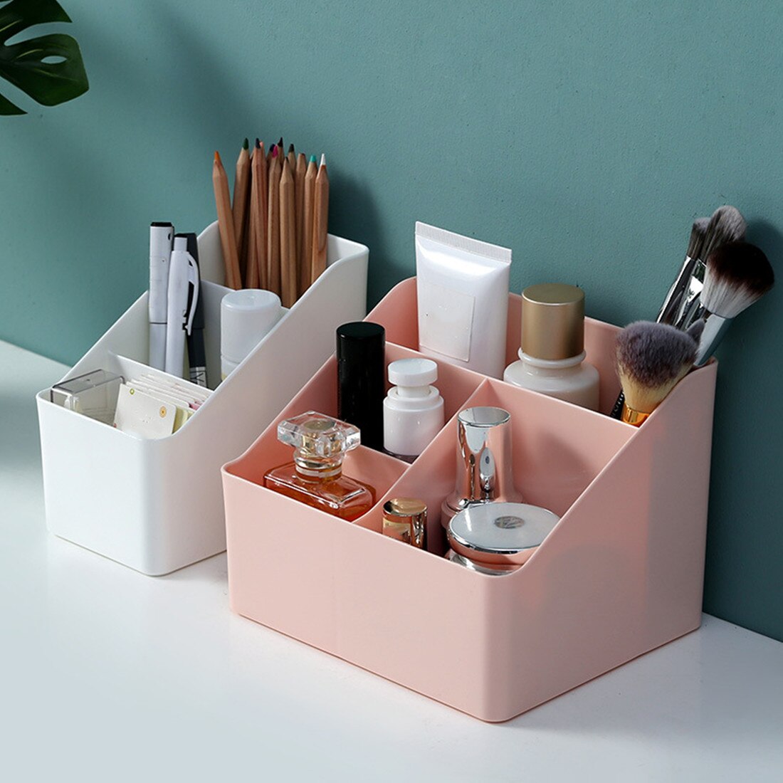 Kosmetisk opbevaringsboks skrivebordsrum opbevaringsboks rum makeup organizer