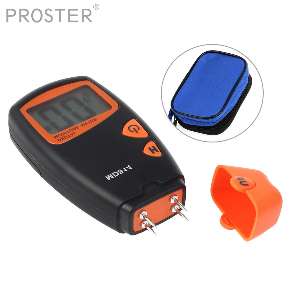 Proster-Medidor de humedad de madera, higrómetro LCD Digital para árbol, madera, yeso de pared, herramienta de medición, Detector de humedad de madera