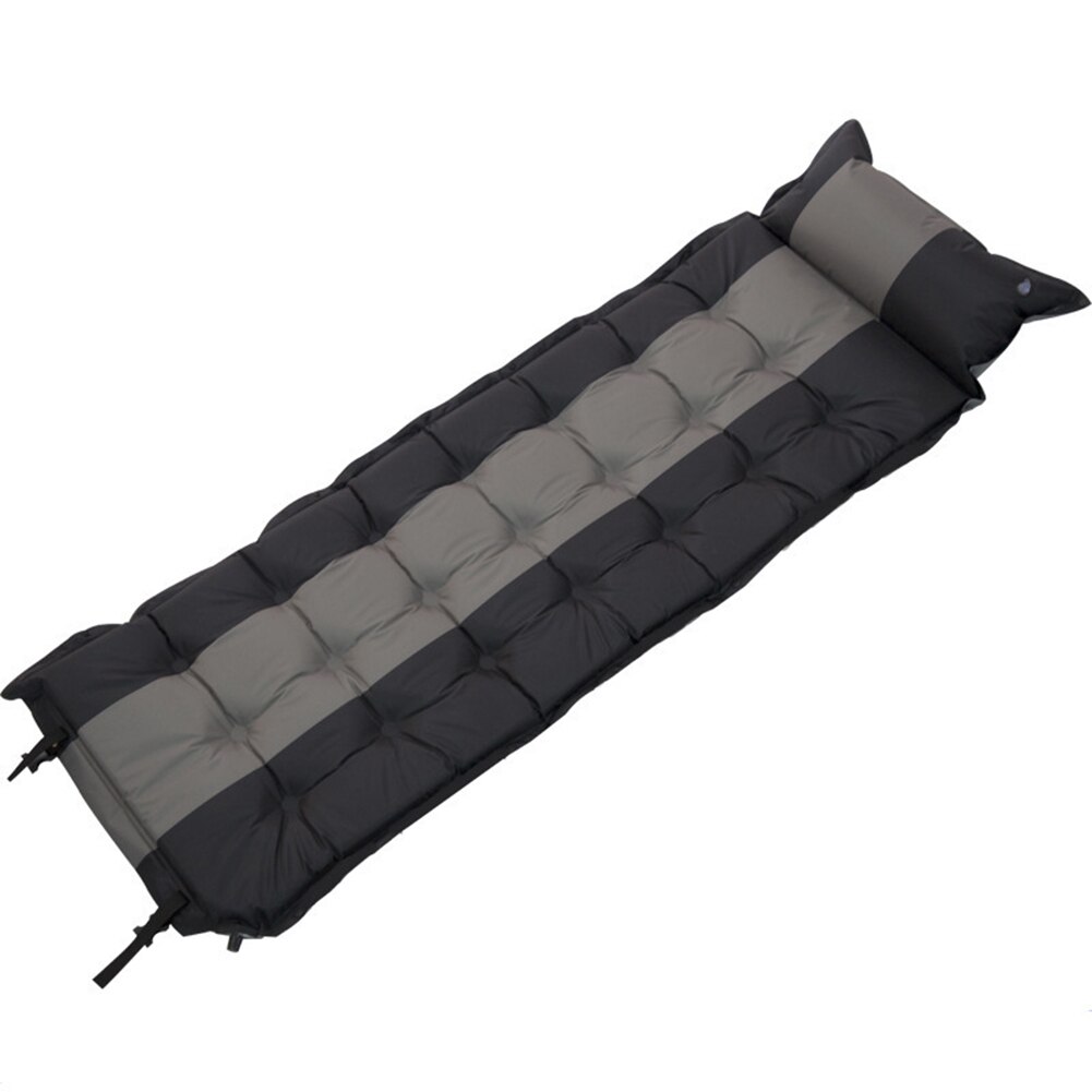 Coussin gonflable extérieur de matelas de matelas de couchage de Camping gonflable avec l'oreiller BHD2: Black