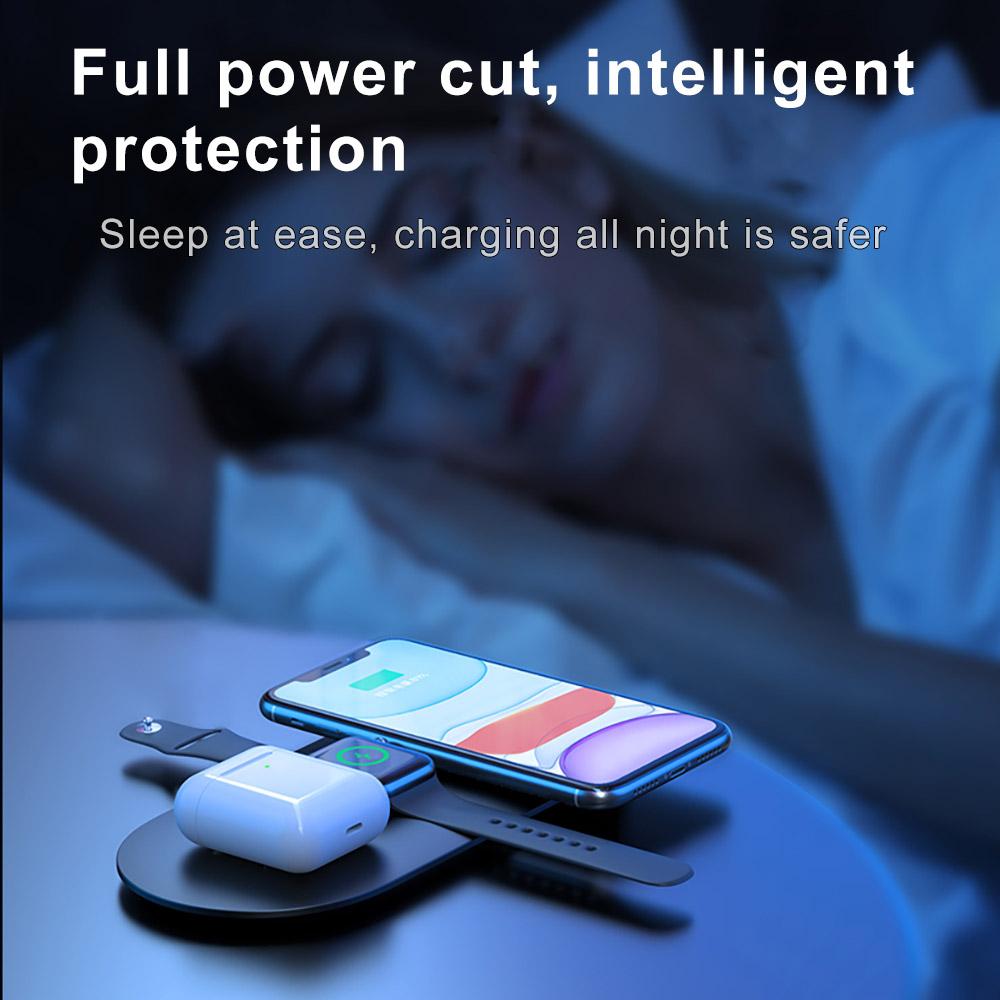 20W 3 in 1 Wireless Charger Induction Charging Pad for iPhone 11 X XS Max XR Airpods Pro Apple Watch 5 4 Charge Docking Station