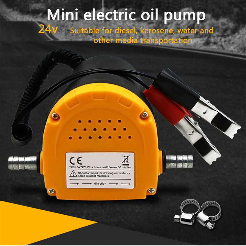 60W Auto Engine Oil Pump 12V/24V Electric Oil/Diesel Fluid Sump Extractor Fuel Transfer Suction Pump Boat Engine