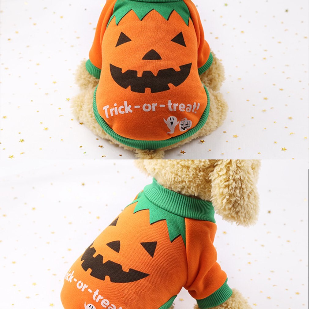 Halloween Pet Dog Sweater Pumpkin Knit Jumper Clothes For Dogs Pets Costume Party for Cat and Puppy