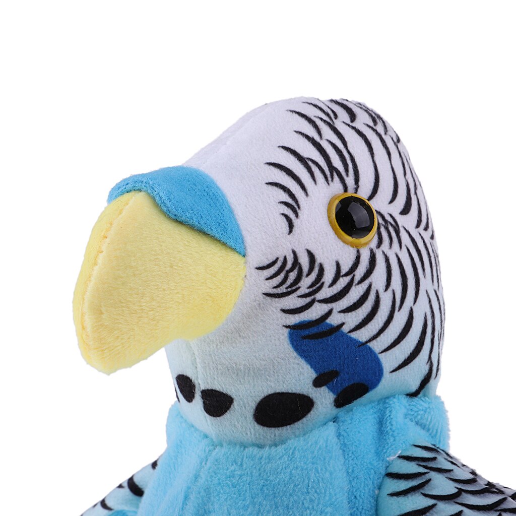 TALKING BACK LARGE PARROT TALKS FLAPS WINGS, REPEATS BACK WHAT U SAY BLUE