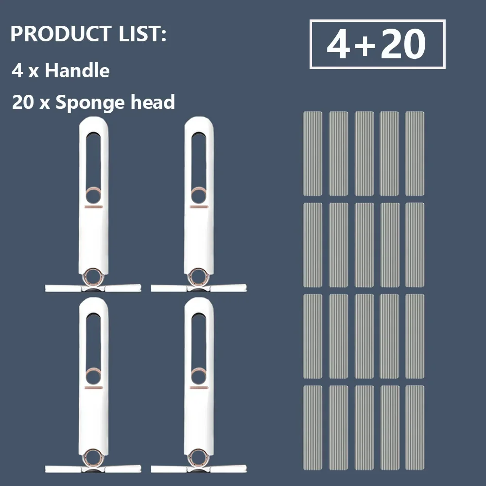 2-24 Stuks Mini Mop Krachtige Squeeze Mini Mop Vouwen Met Zelfknijpen Vloer Keuken Wc Wassen Bureau raam Auto Schoon Gereedschap: Chocolade