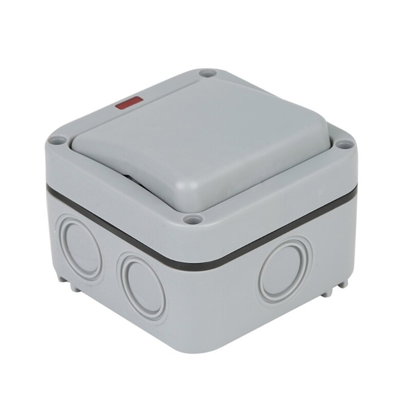 MP12 Wall Switch Outdoor Waterproof Dust-proof Wall Switch Socket for Garden Courtyard Lawn Garage Accessories: A