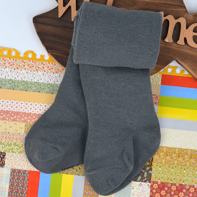 Lente Herfst Peuter Kid Baby Meisje Jongen Warme Kousen Katoen Warme Panty Kousen Broek Broek Panty: Donkergrijs / 24M