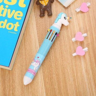 Creatieve 10 Kleuren Balpen Cartoon Schoolbenodigdheden Kantoorbenodigdheden Pennen Kawaii Multicolor Balpen Office Accessoires: bailan ma