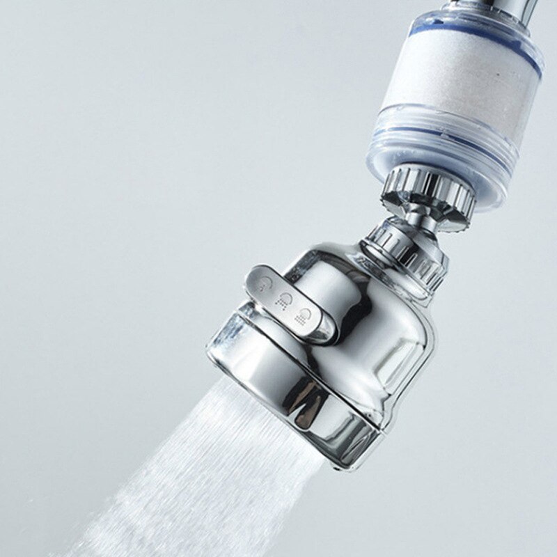 Pressurized Splash-Proof Filter Faucet Universal 360 Degree Swivel 3 Modes Water Saving Rotatable Sprayer Head Kitchen Bathroom