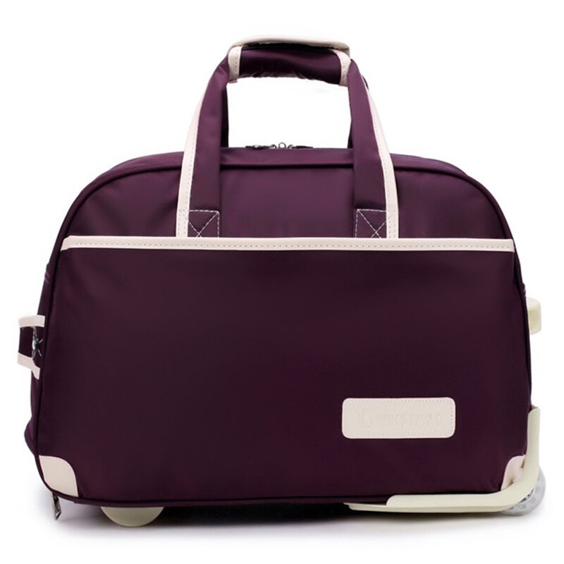 Rolling Suitcase Waterproof Luggage Bag Thickening Rolling Luggage Trolley Case Luggage Lady Travel Luggage with Wheels: Purple