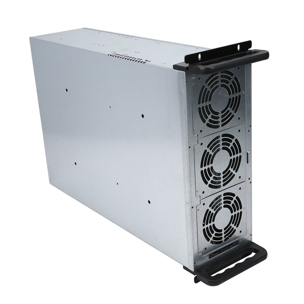 Riser Mining ETH/ETC/ZEC/XMR 4U Mine Mining Machine Chassis 6/8 Graphics Server Chassis Single Power Supply