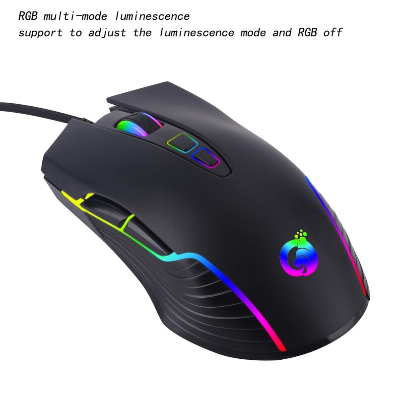 Newest G4 USB Wired Mouse RGB Marquee Macro Programming Gaming Mouse Computer External Device for Laptop Office Video Game