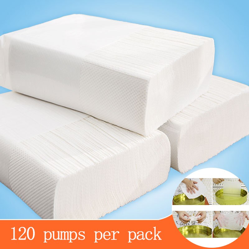 White Hand Toilet Towels Roll Tissues Napkin Household Toilet paper Practical Paper 120pcs/Pack Thicken Kitchen Paper
