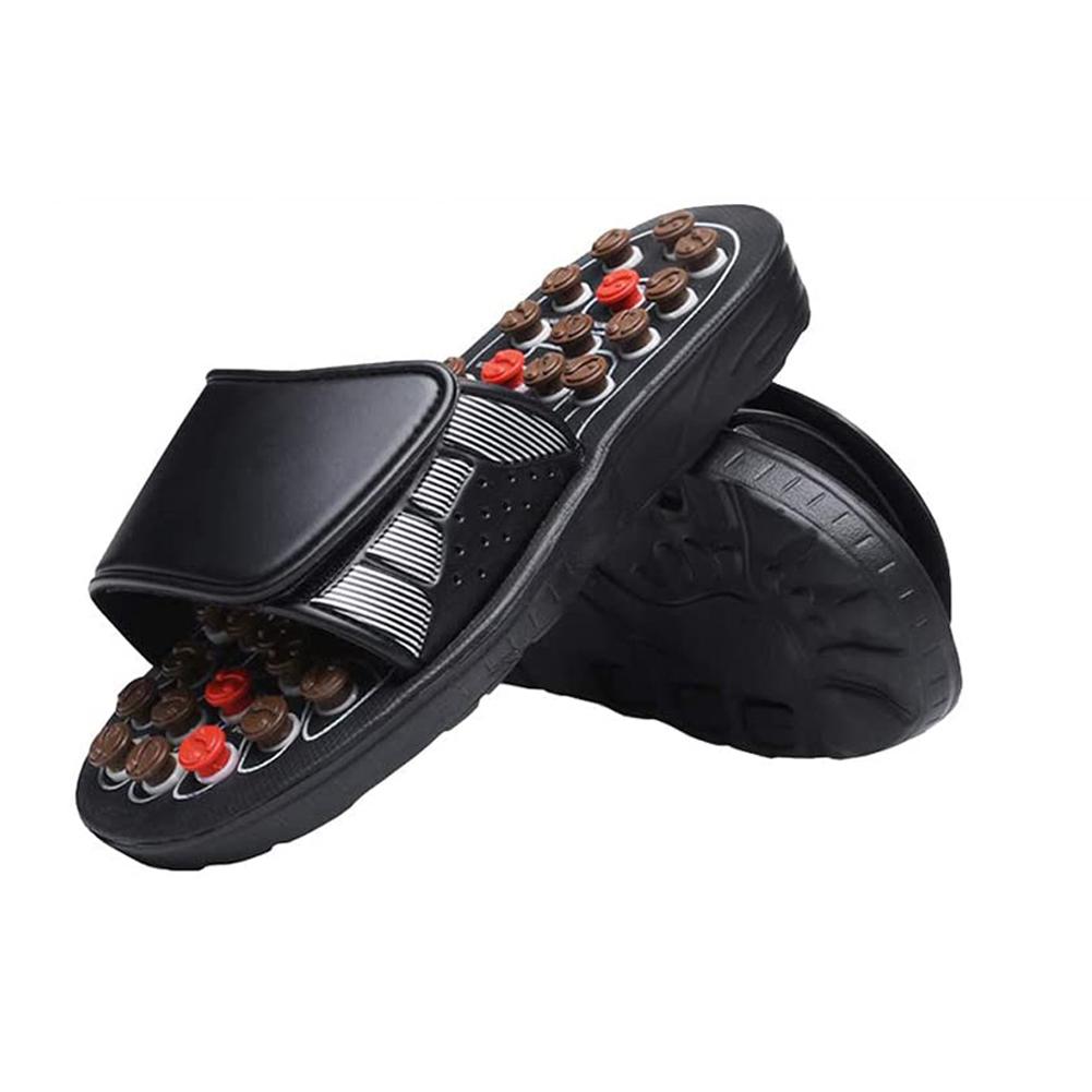Massage sandalen voet kuit plantaire fasciitis massage voet pijn verlichten acupressuur sandalen slippers voor mannen vrouwen voetverzorging: 44 45