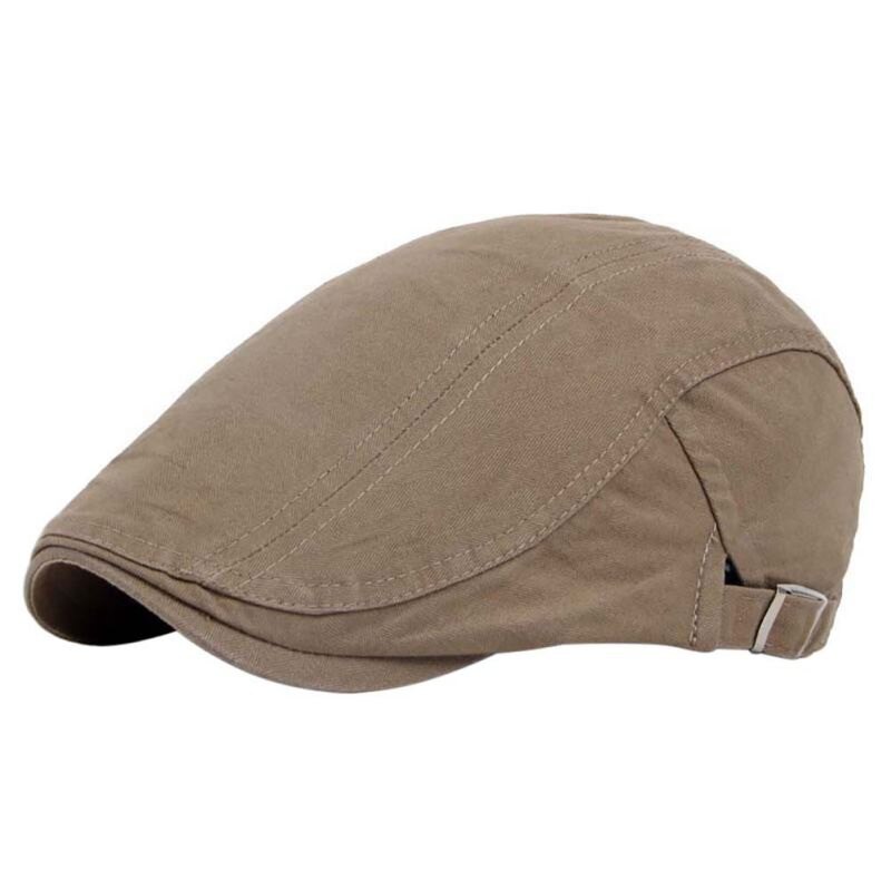 Outdoor Men Vintage Baker Peaked Hat Linen Cotton Retro Outdoors Tennis Beret Flat Cap: C