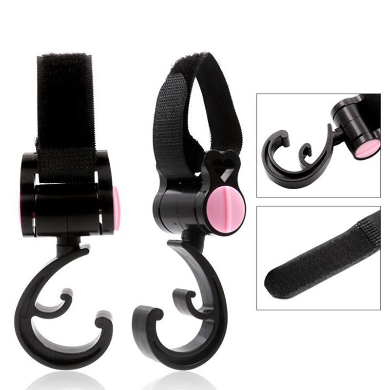 2 stuks/set duurzame babyhangers, babytas, kinderwagenhaken, kinderwagen 360 graden draaibaar, winkelwagenhaak, accessoires, kinderwagenorganizer