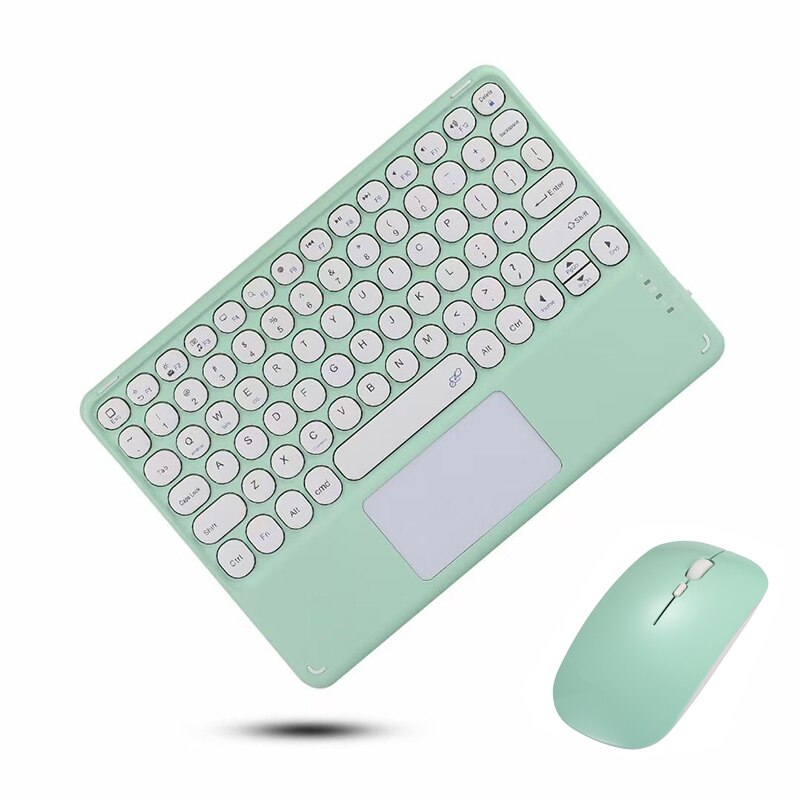 Tastiera e Mouse magnetici portatili per Tablet telefono tastiere per Laptop per Samsung S6 S7 tastiera Touchpad compatibile con Bluetooth: green set