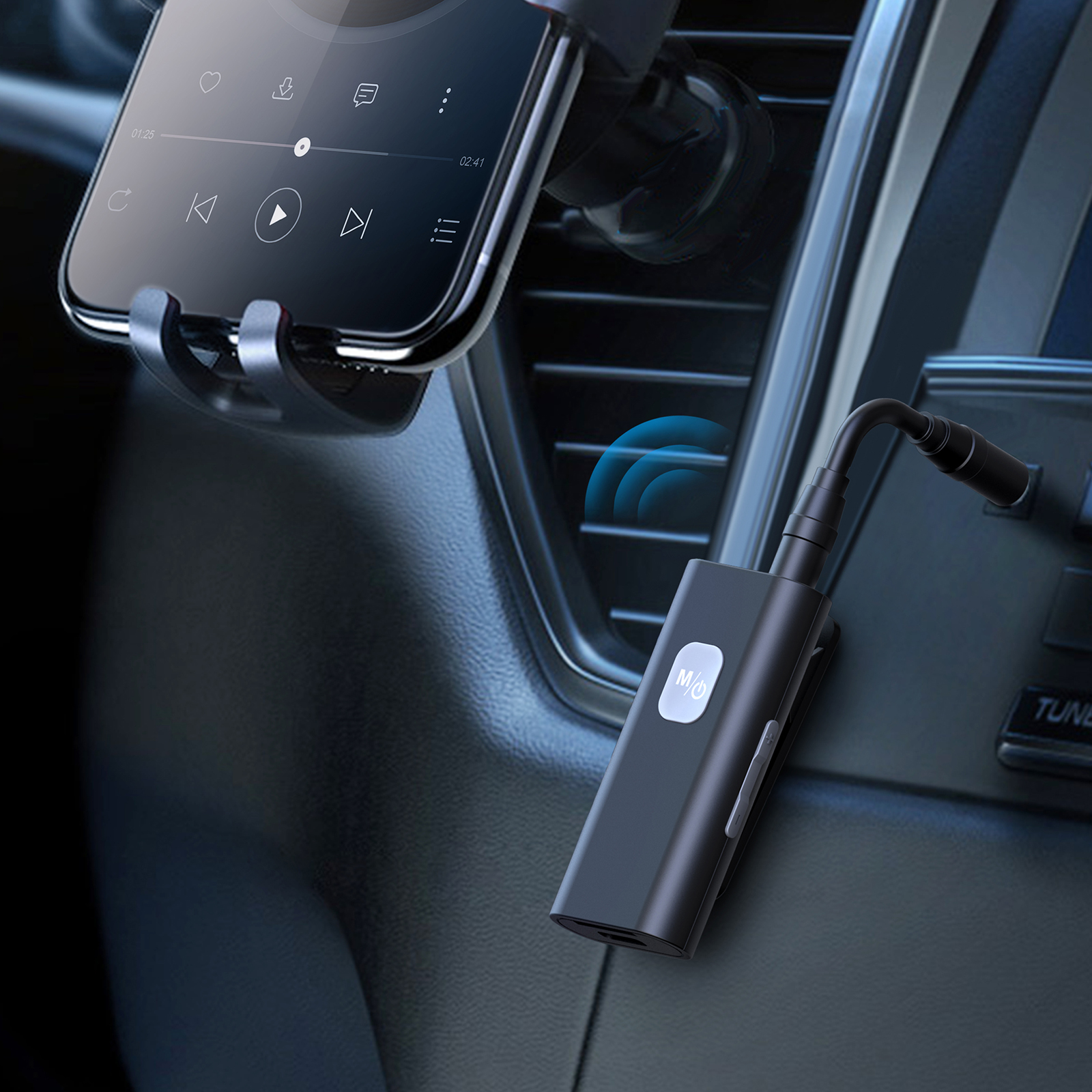 Audio Music Receiver, Bluetooth Car Kit Adapter Bluetooth Music