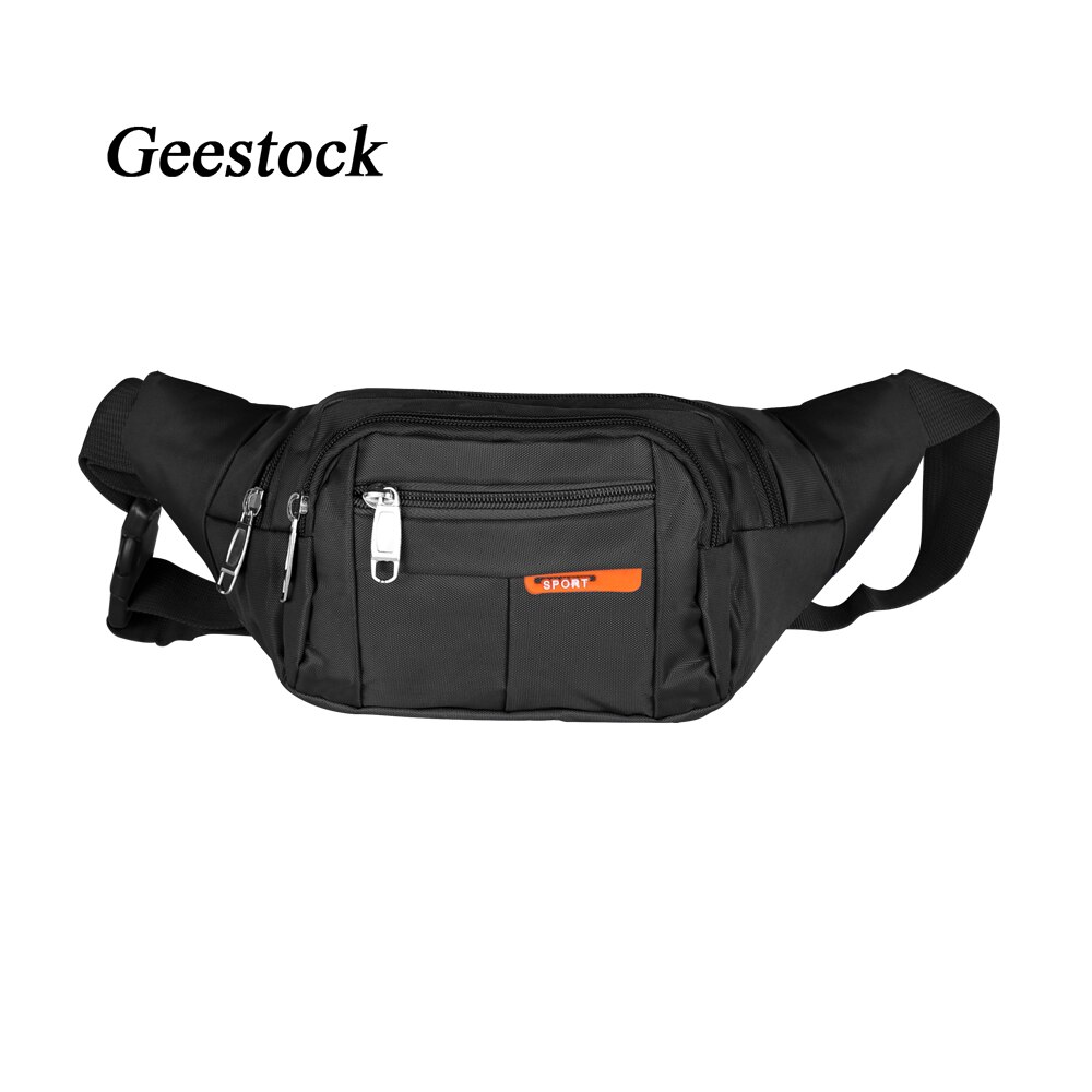 Geestock Vrouwen Taille Zakken Reizen Hip Bumbags Fanny Pack Meerdere Functies Riem Tas Mannen Casual Voor Buitenshuis Sport: Black