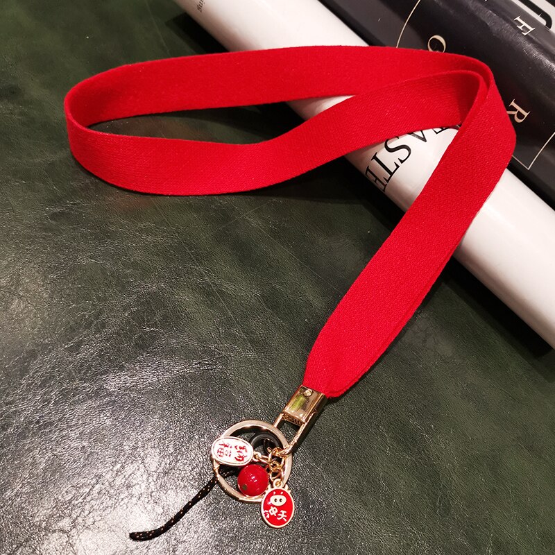 Traditionele Chinese Rode Telefoon Lanyard Riem Voor Iphone Huawei Redmi Samsung Xiaomi Geluk Mobiele Telefoon Id-kaart Lange Touw String: 04