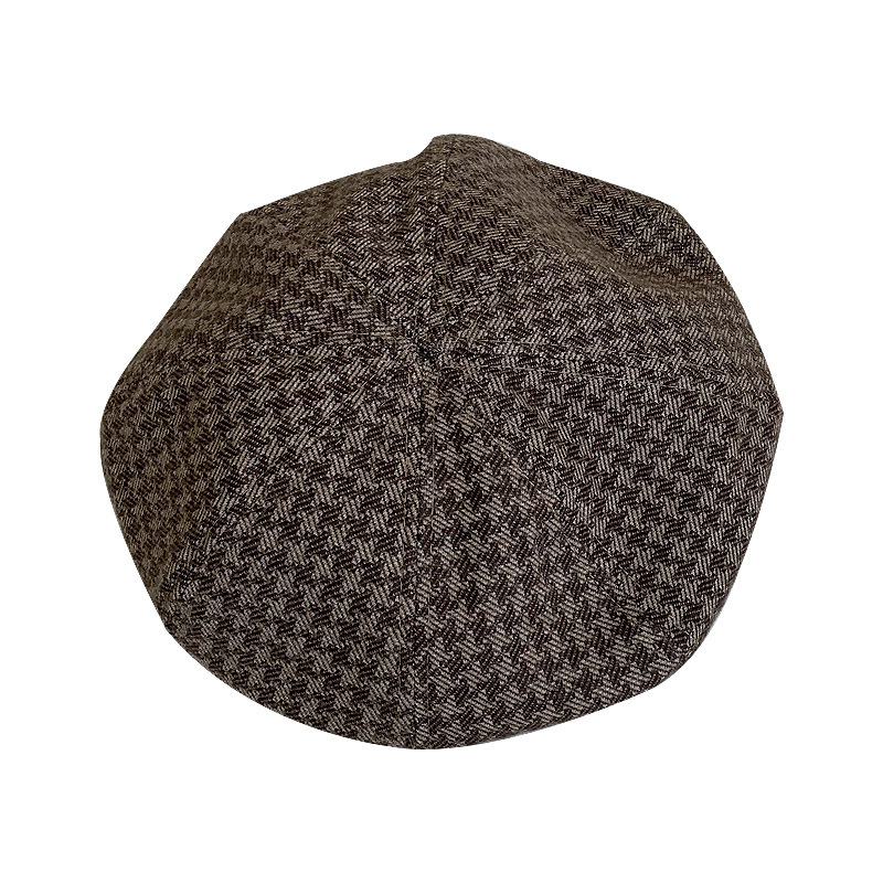 Béret pied-de-poule en forme de citrouille pour femme, Version coréenne, décontracté, chapeau de peintre, printemps et automne