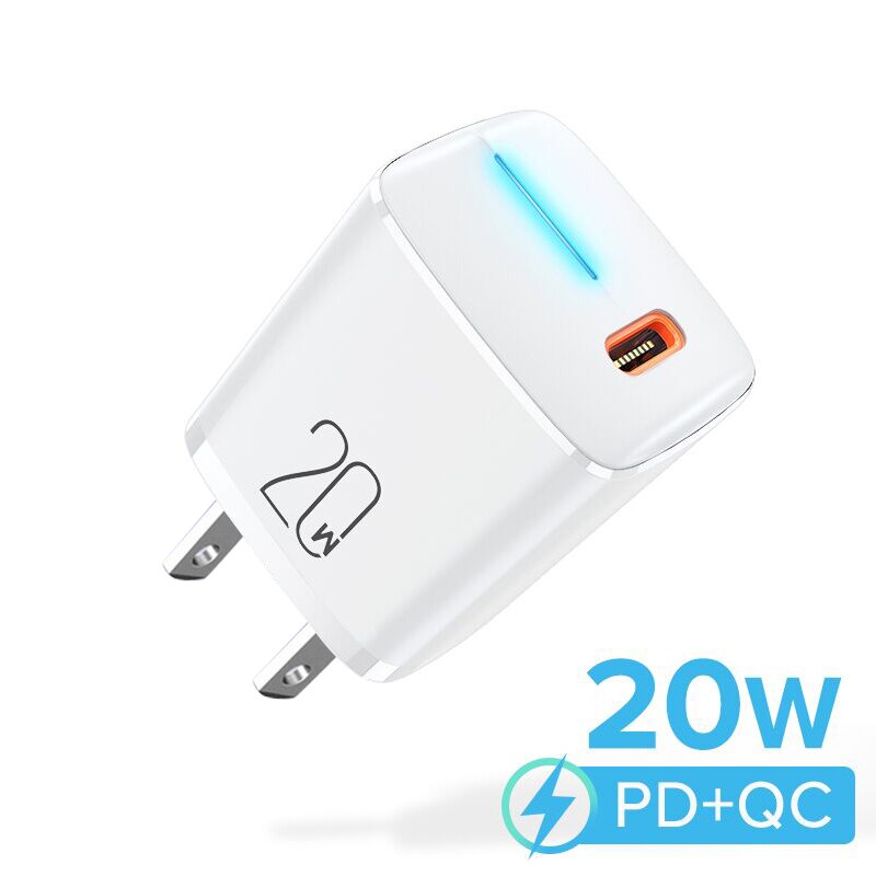 20W Pd Usb Type C Lader Snellader Qc 3.0 USB-C Snel Opladen Usb C Draagbare Muur Telefoon Oplader voor Iphone 12 11 Pro Xiaomi: US White