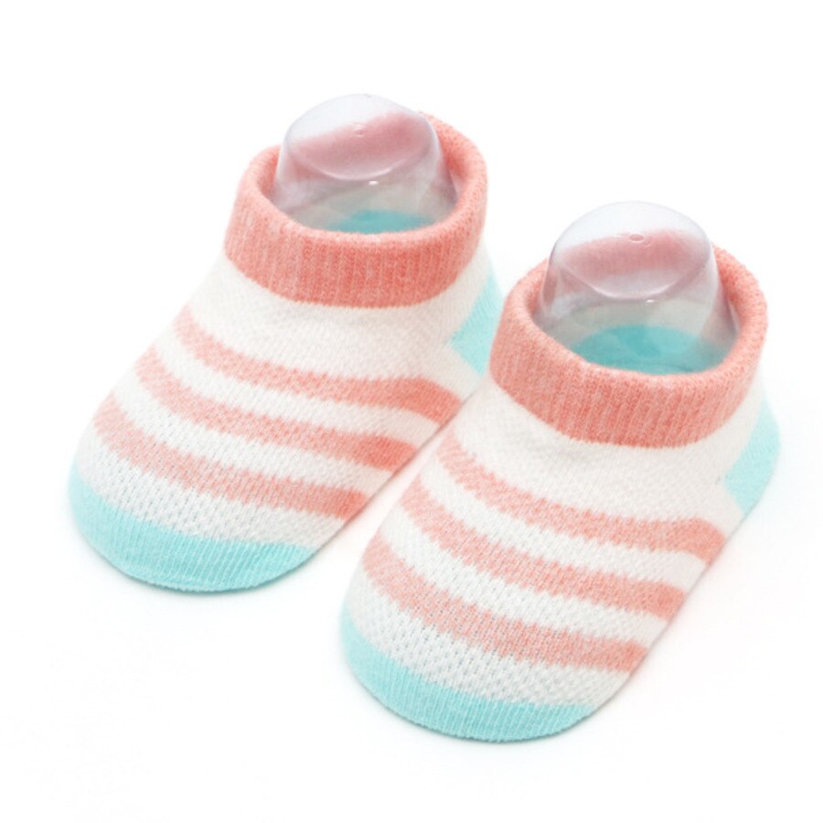 Pasgeborenen Baby Sokken Zomer Gestreepte Mesh Dunne Babysokjes Voor Meisjes Cotton Baby Jongen Peuter Sokken Bebe Leuke Boot sok