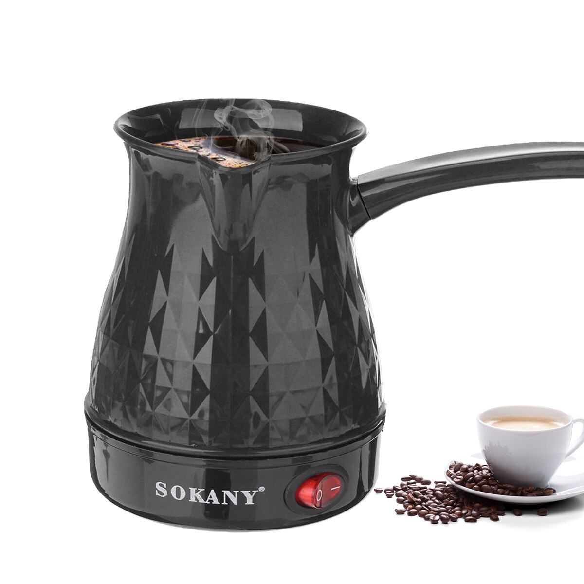 500w kaffemaskine maskine rustfrit stål adskilt græsk tyrkisk 500ml elektrisk kaffekande kogt mælk kaffekedel eu-stik