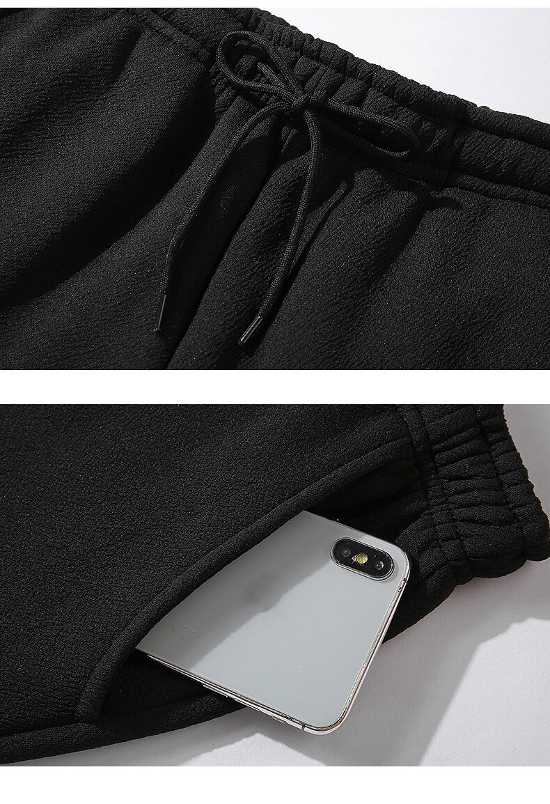 Tjocka träningsbyxor vinter herr plus sammet vadderade byxor smal stor storlek varma byxor solid trend sport jogging m -5xl, za