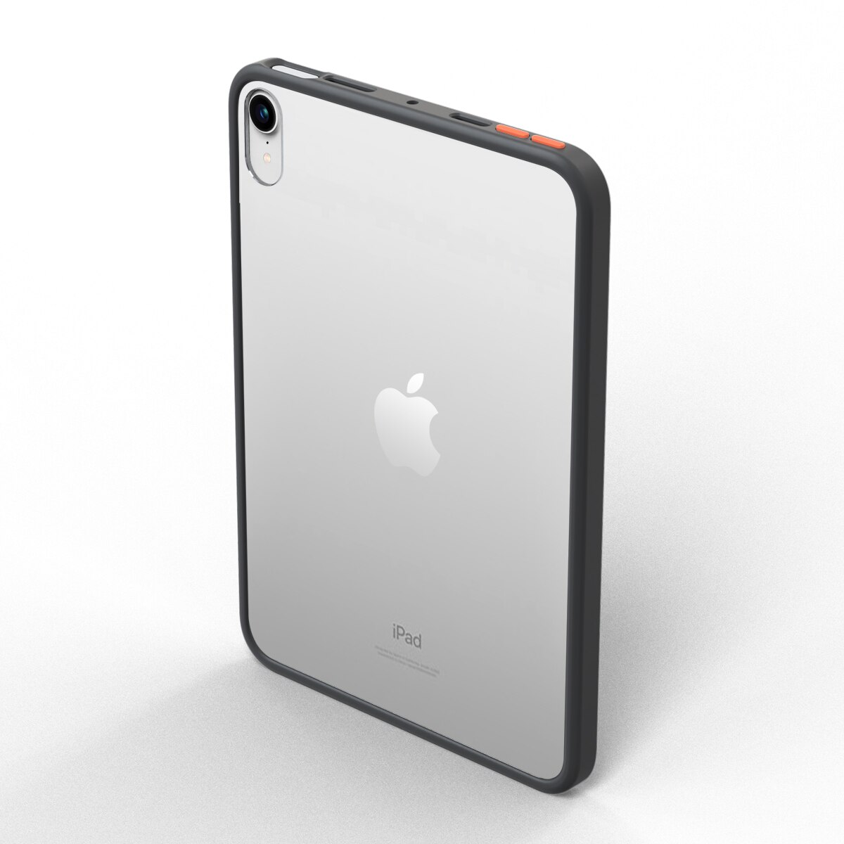 SUAIOCE Neue matt Für iPad Mini 6 fallen TPU Harte Rückseitige Abdeckung für iPad Mini. 8,3 Zoll transparent stoßfest Schutzhülle: schwarz- orange