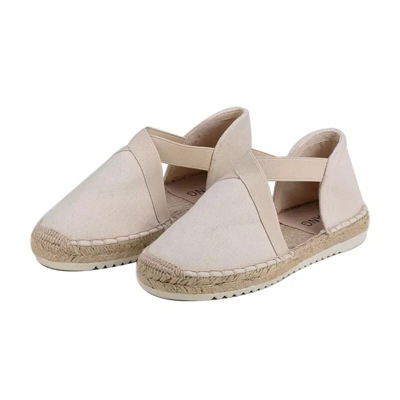 Vrouwen Canvas Espadrille Flats Hennep Bodem Visser Schoenen Voor Lente/Herfst Vrouwen Loafers