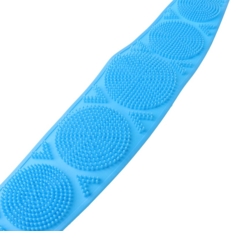 Frotador de espalda de silicona toalla cepillo corporal para baño cinturón de masaje de doble cara Correa Q1QD