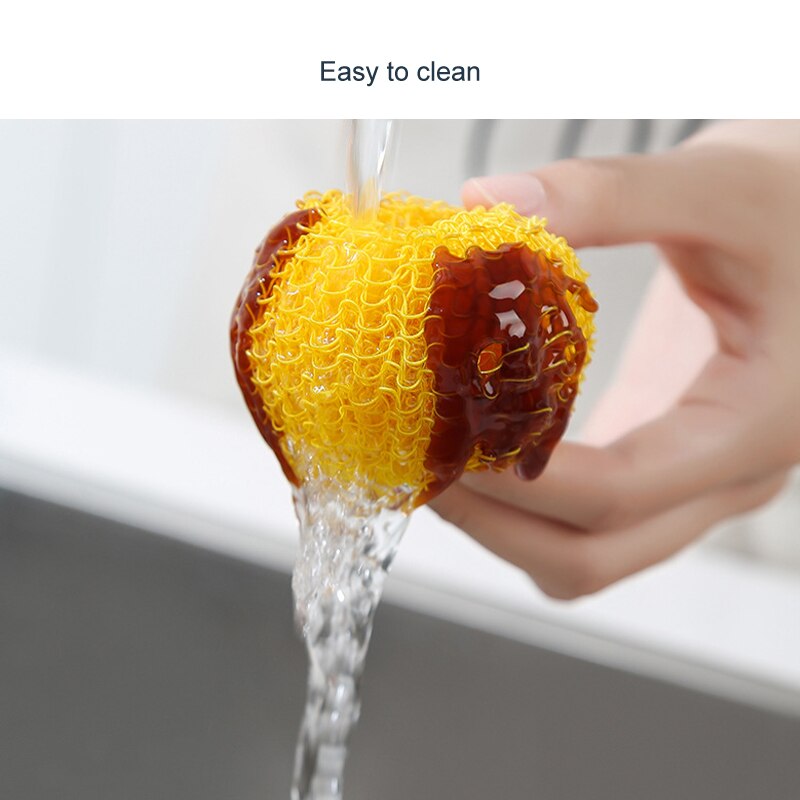 Nano piłka stalowa szczotka druciana piłka sprzątanie kuchni zmywanie naczyń wełna stalowa podkładka robić czyszczenia kolorowy uchwyt robić szorowania